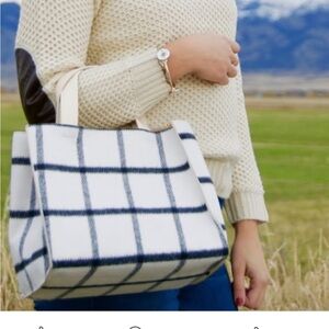 Chic White and Black Tote